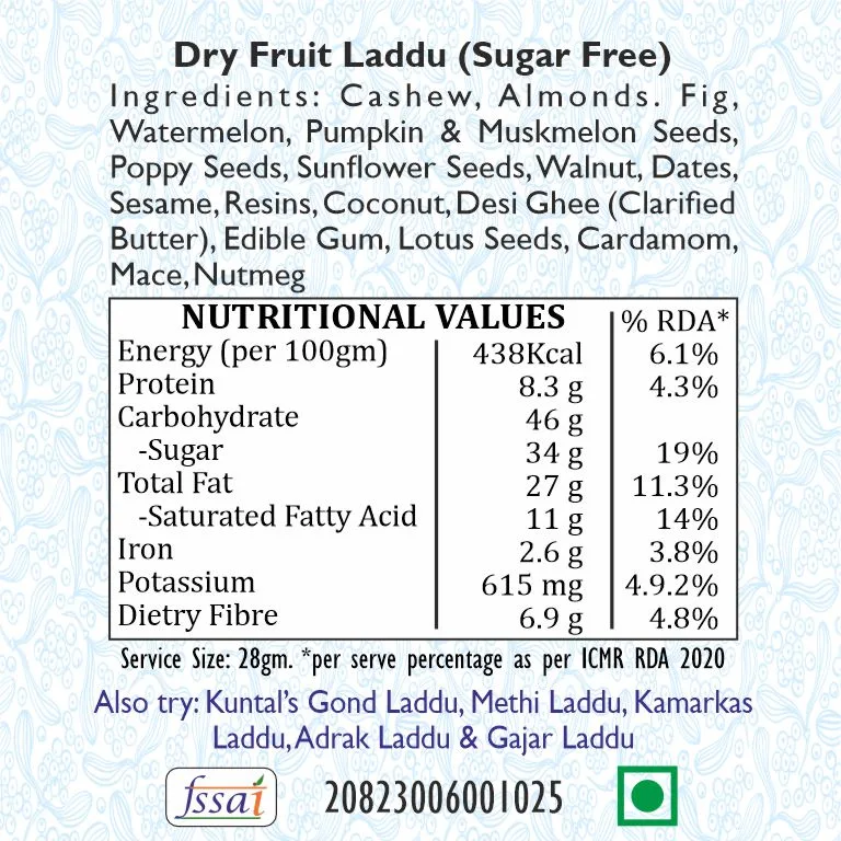 Dry Fruit Laddu Sugar Free 500gm - Image 5